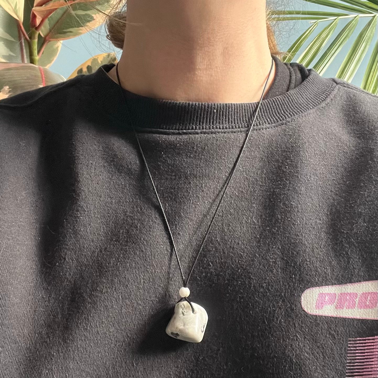 Moonstone Large Polished Stone Pendant - Intuition