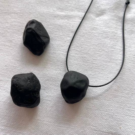 Apache Tear Obsidian Pendant - Lithos Crystals