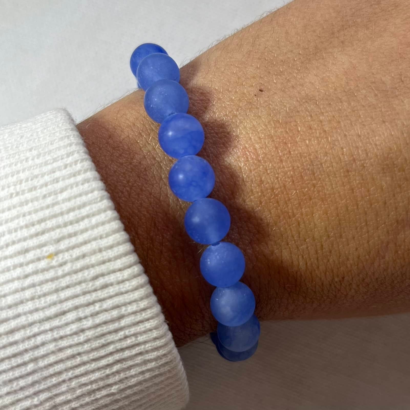 Blue Jade Bracelet - Lithos Crystals