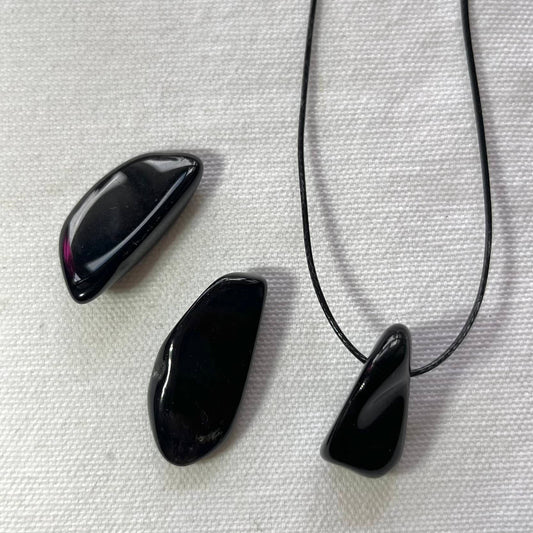 Obsidian Pendant - Lithos Crystals