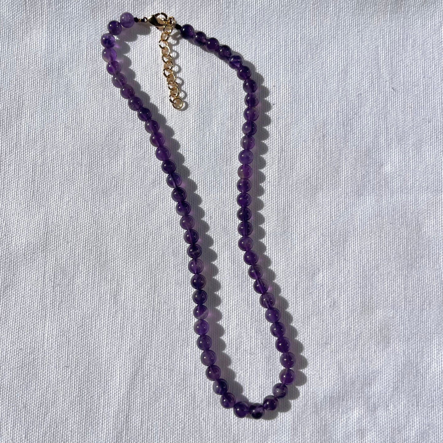Amethyst Beaded Necklace - Lithos Crystals