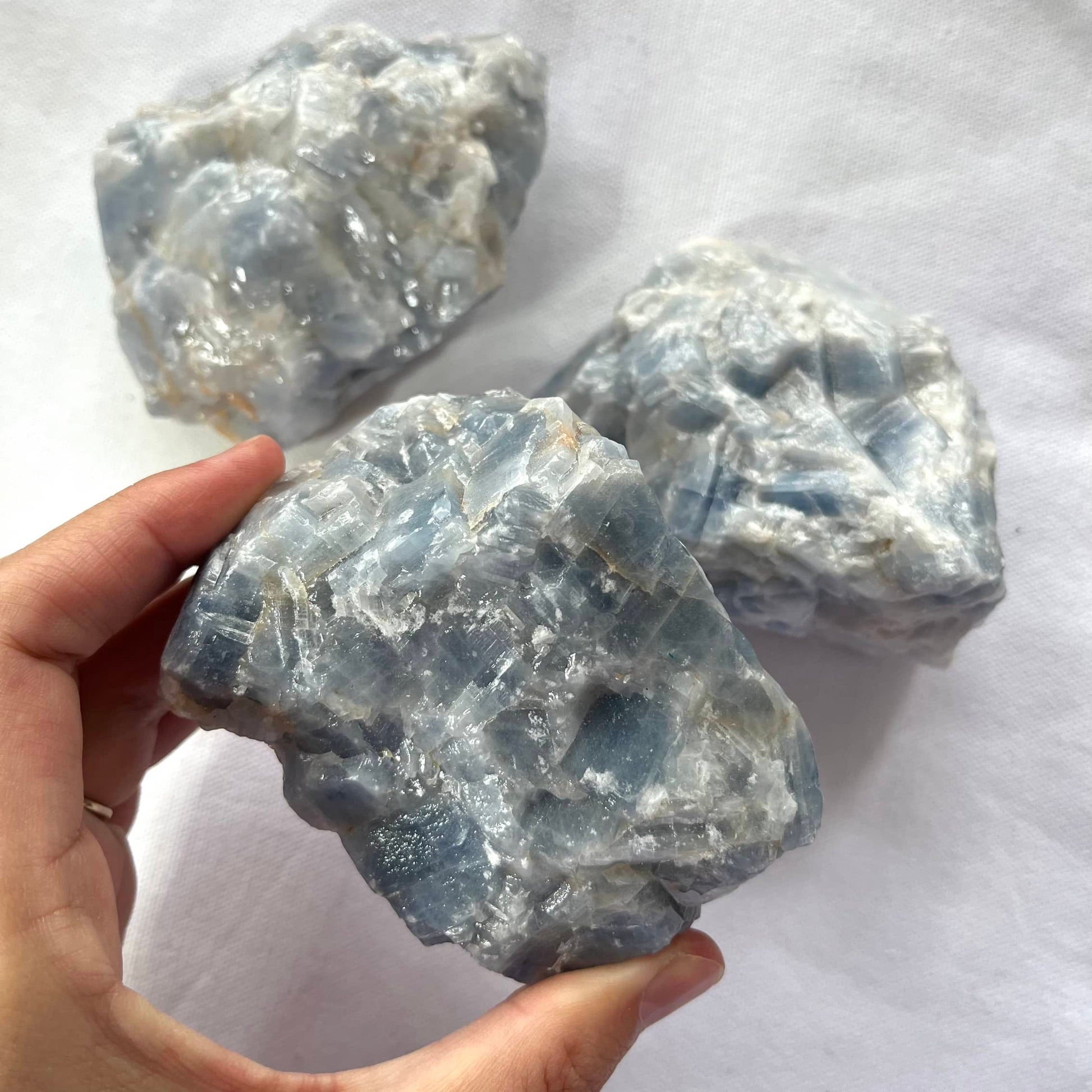 Blue Calcite Crystal - Lithos Crystals