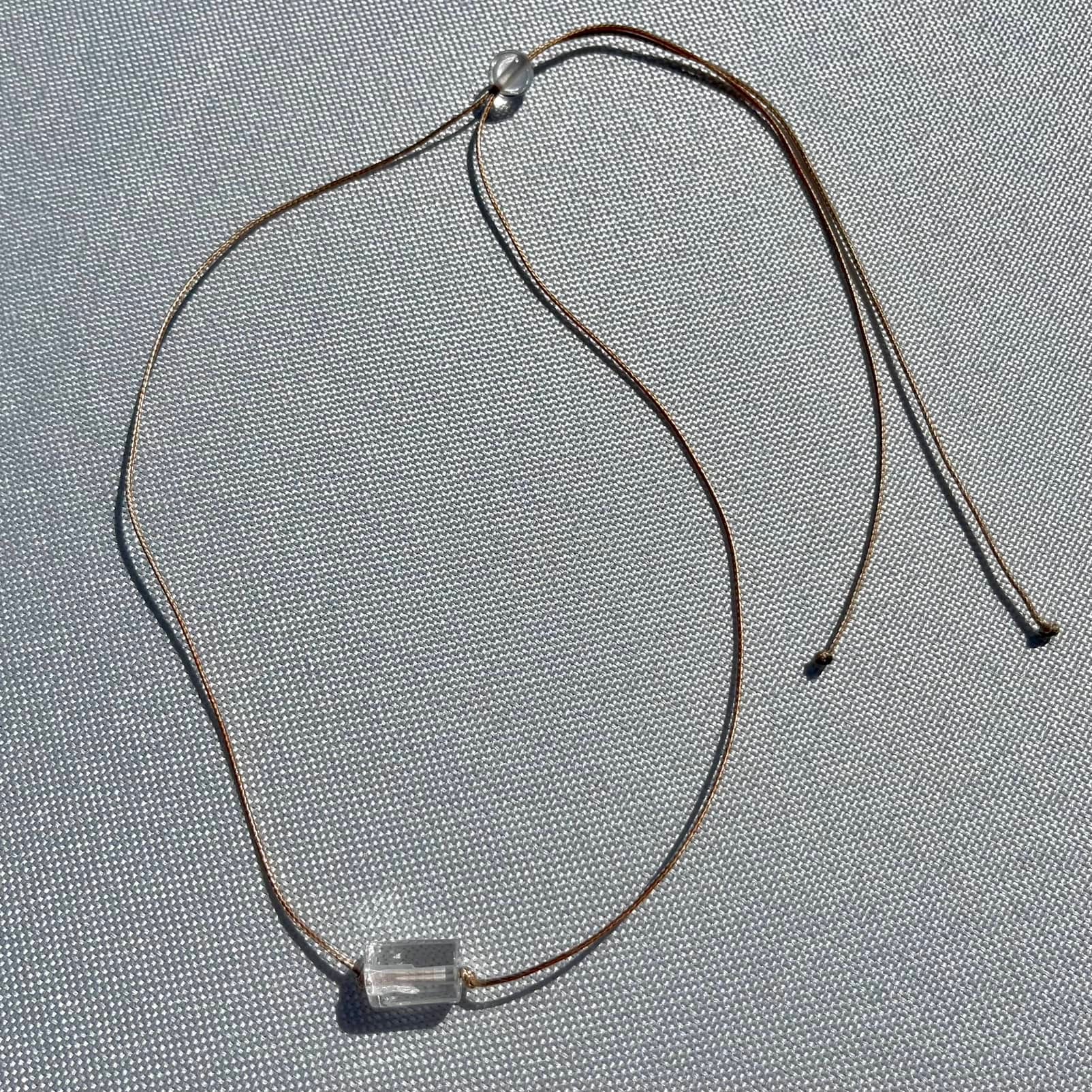 Clear Quartz Geo Pendant Necklace - Lithos Crystals