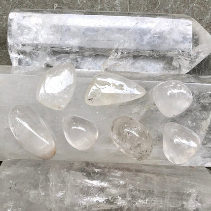 Clear Quartz Tumble Stone - Lithos Crystals