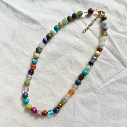 Crystal Mix Beaded Necklace - Lithos Crystals