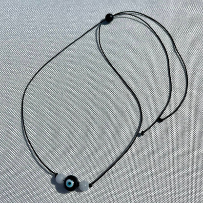 Evil Eye Aquamarine Necklace - Lithos Crystals