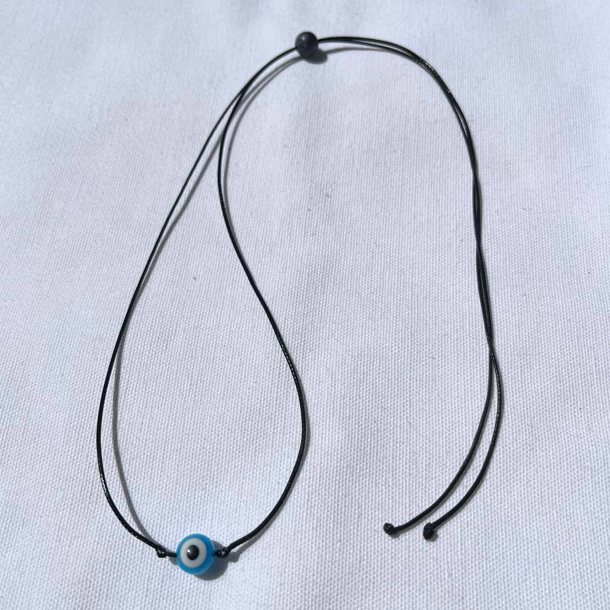 Evil Eye Bead Necklace - Lithos Crystals