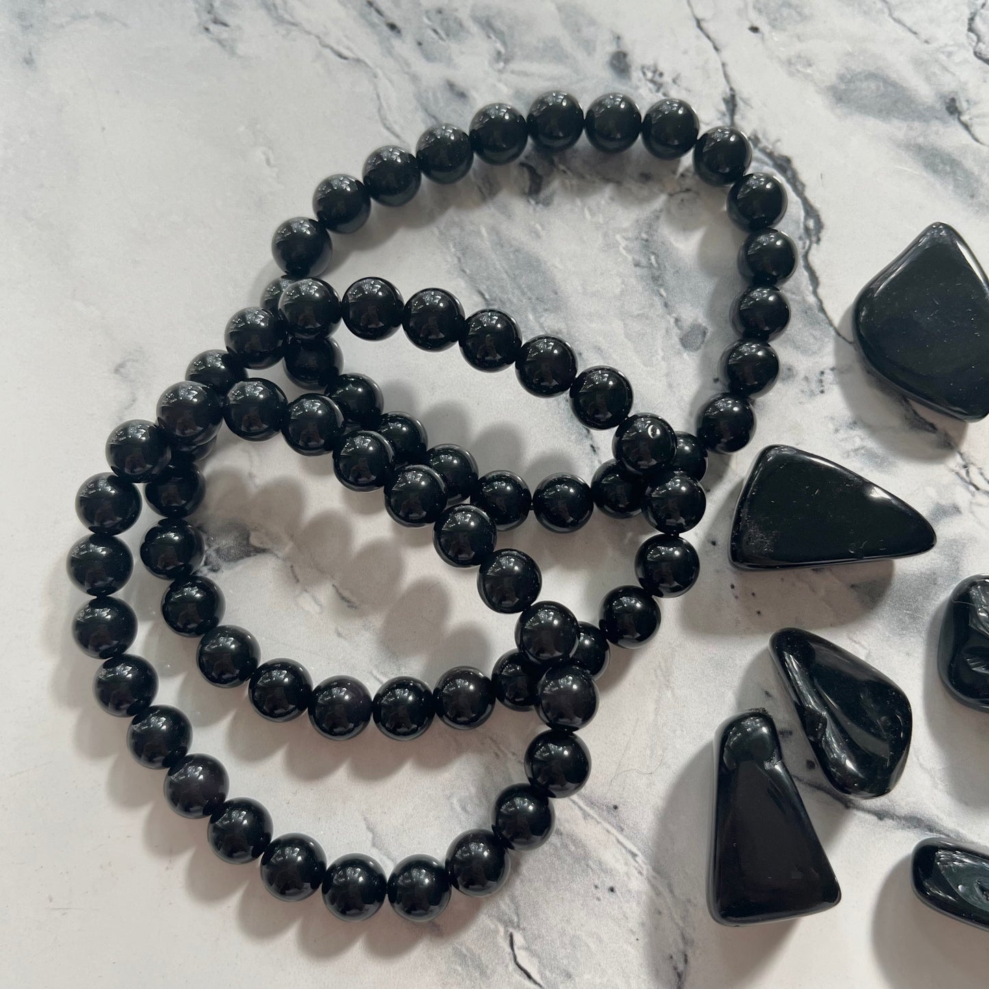 Obsidian 8mm Beaded Bracelet - Protection