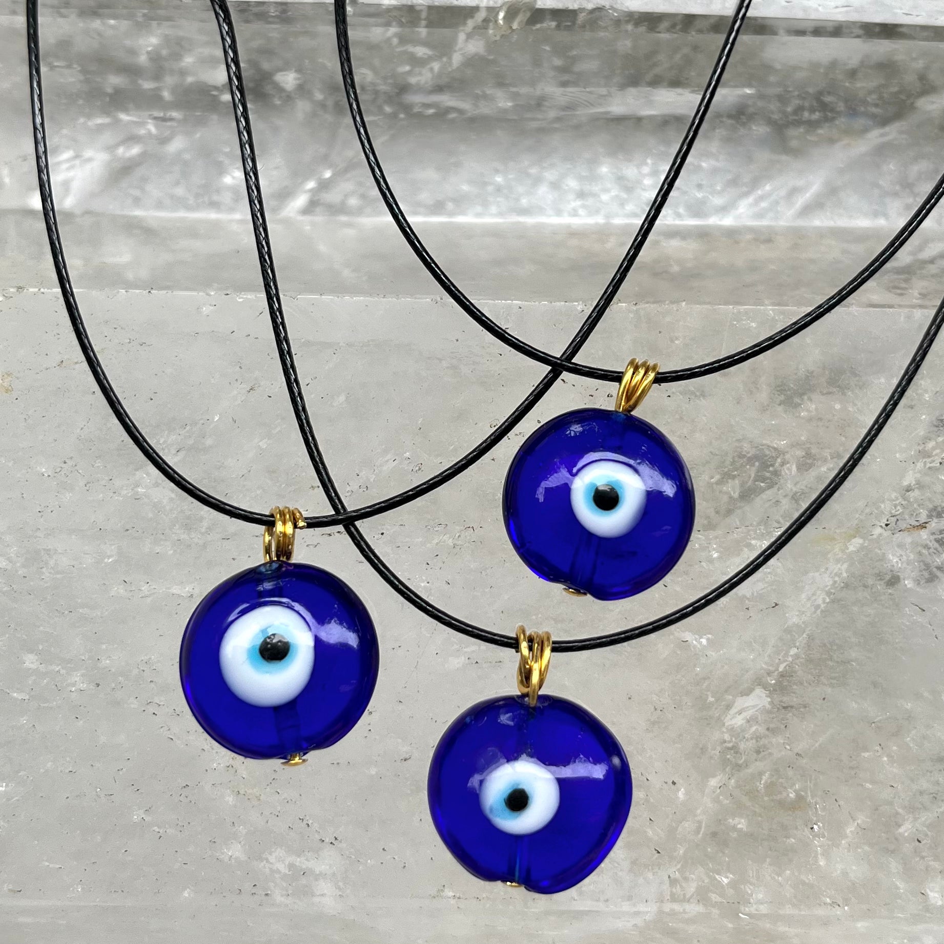 Evil Eye Murano Blue Pendant Lithos Crystals