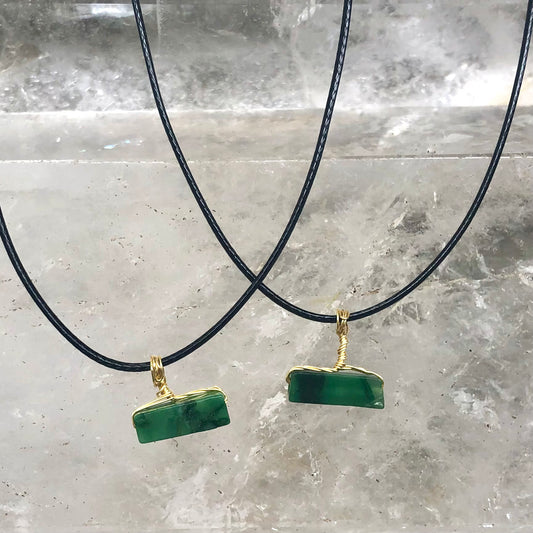 Green Jade Wire Pendant