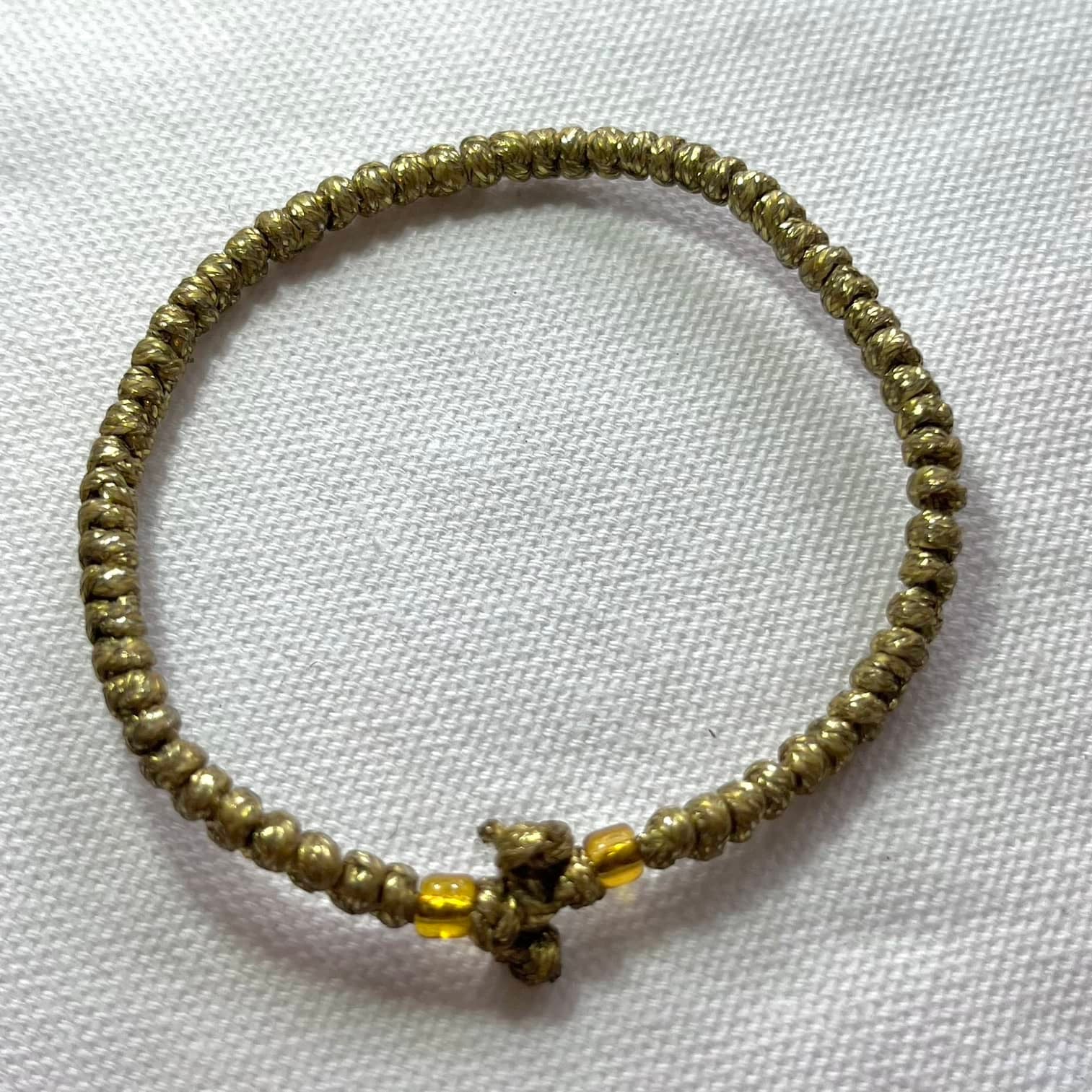 Komboskini Gold Bracelet - Lithos Crystals
