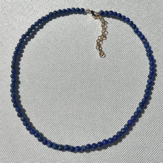 Lapis Lazuli Beaded Necklace - Lithos Crystals