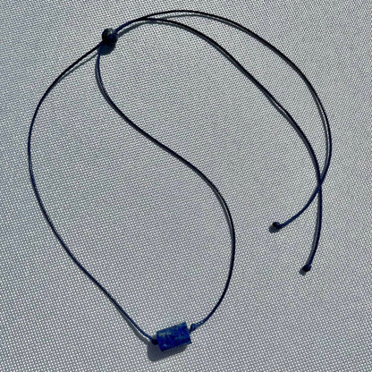 Lapis Lazuli Geo Pendant Necklace - Lithos Crystals