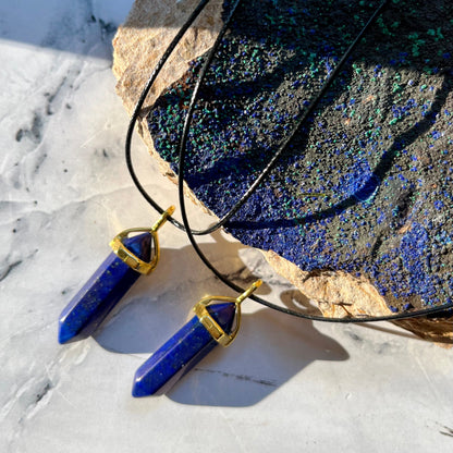 Lapis Lazuli Point Pendant - Lithos Crystals