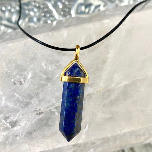Lapis Lazuli Point Pendant - Lithos Crystals