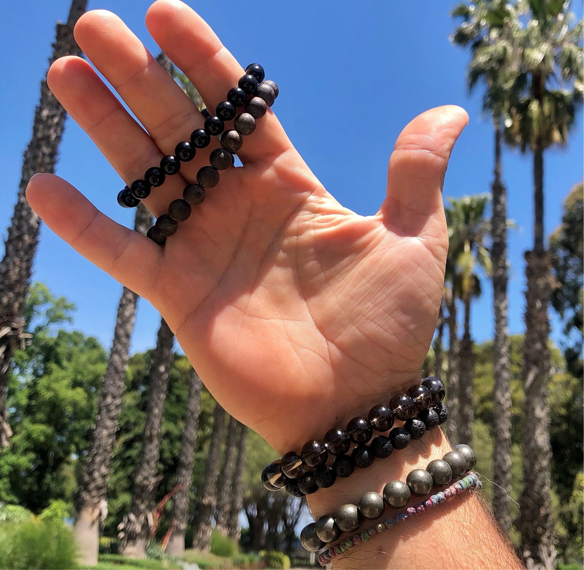 Obsidian Bracelet - Lithos Crystals
