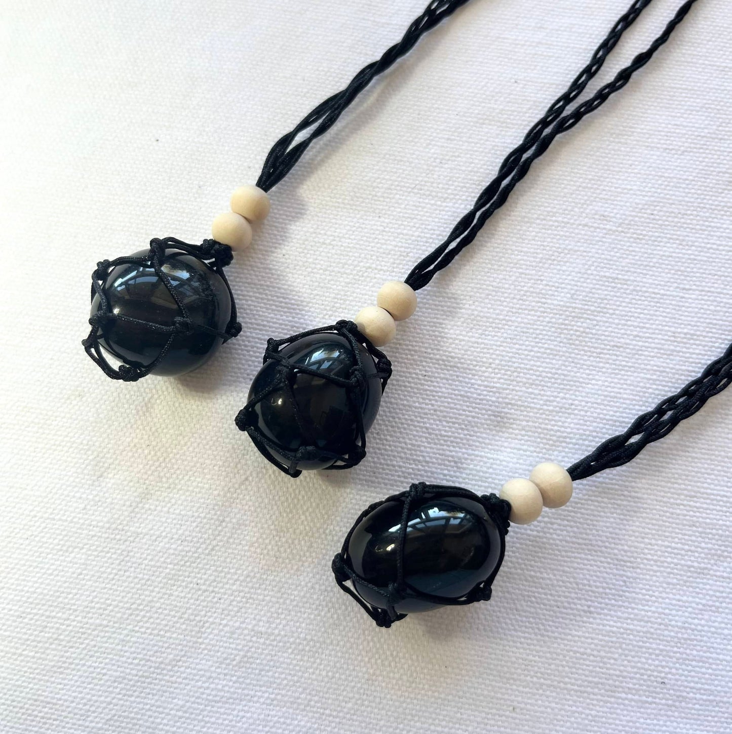 Obsidian Wrap Pendant - Lithos Crystals
