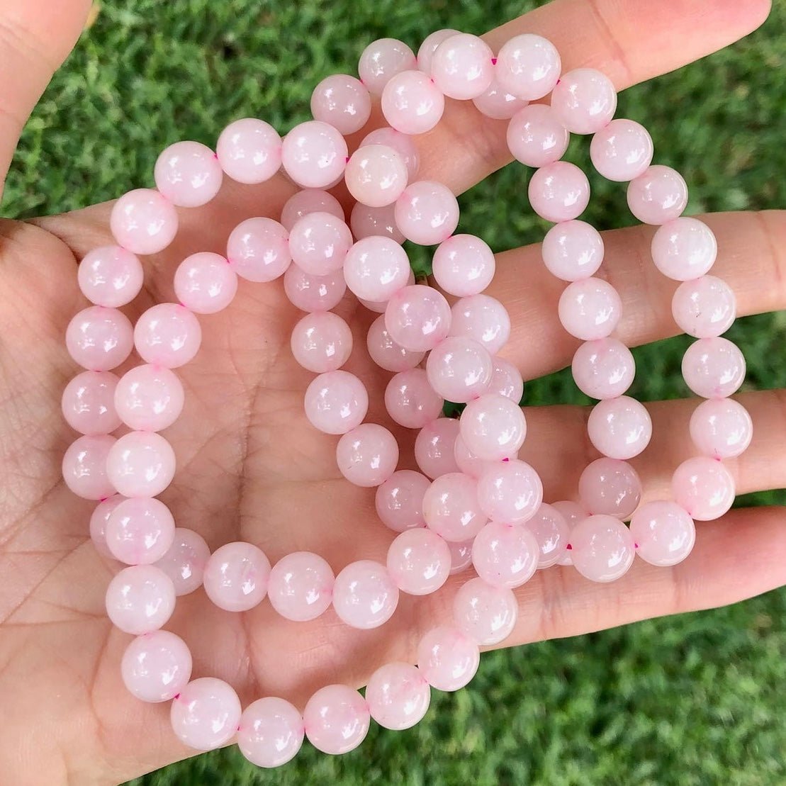 Rose Quartz Bracelet - Lithos Crystals