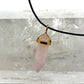 Rose Quartz Point Pendant - Lithos Crystals