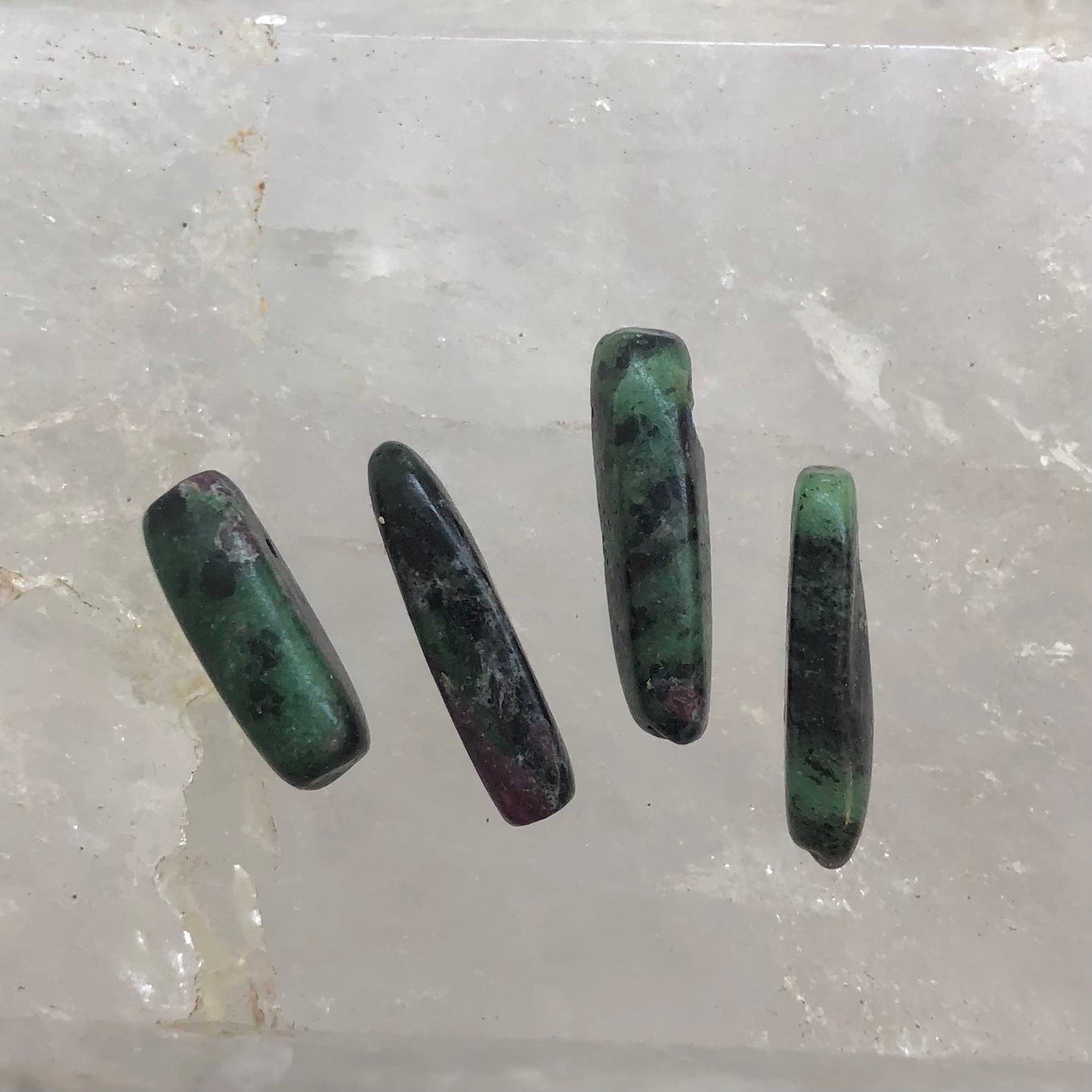 Ruby Zoisite Mini Pendant - Lithos Crystals