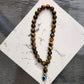 Tiger Eye Evil Eye Palm Worry Beads - Lithos Crystals
