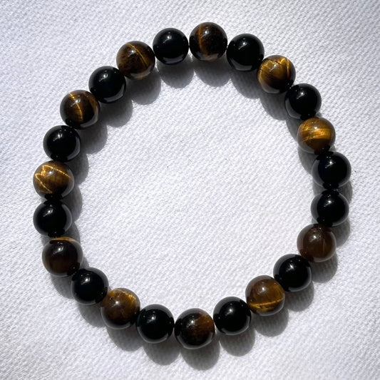 Tiger Eye Obsidian Bracelet - Lithos Crystals